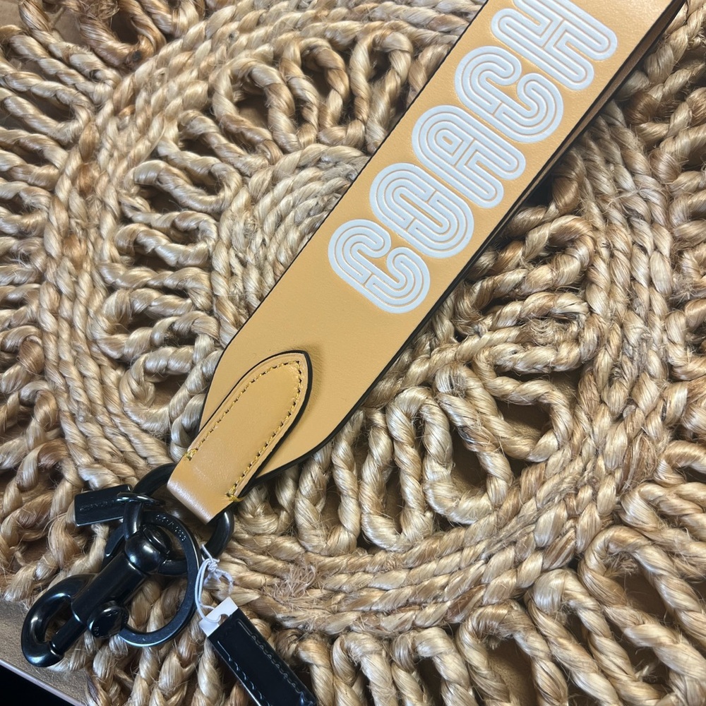 Coach Leather Keychain Key Fob Loop